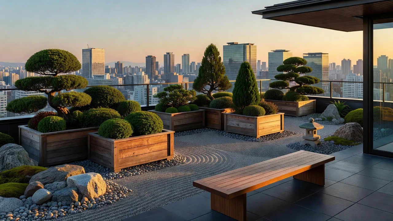 屋上の日本庭園